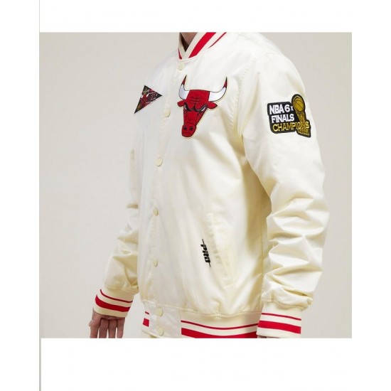 Chicago Bulls Retro Classic Rib Satin Jacket