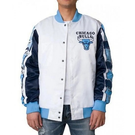 Chicago Bulls Satin Varsity Jacket