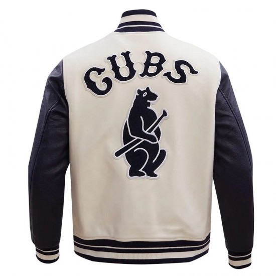 Chicago Cubs Retro Classic Navy Blue Wool Varsity Jacket