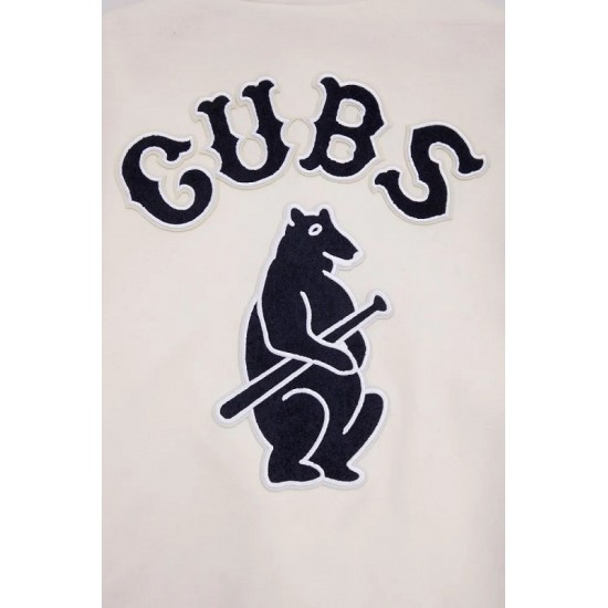 Chicago Cubs Retro Classic Navy Blue Wool Varsity Jacket