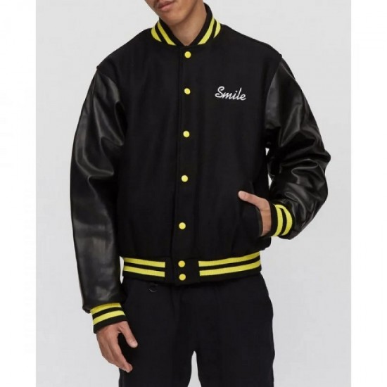 Chinatown Market Smile Black Varsity Jacket