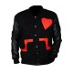 Chris Brown Valentines Bomber Leather Letterman Jacket