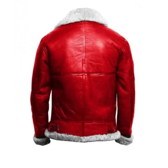 Christmas Red Leather Jacket