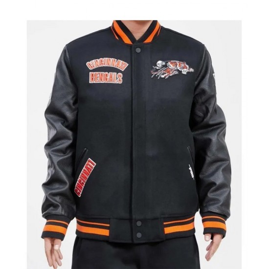 Cincinnati Bengals Retro Classic Rib Varsity Jacket