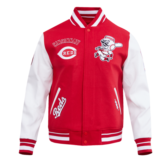 Cincinnati Reds Retro Classic Red Wool Varsity Jacket