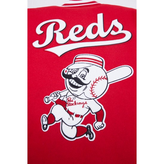 Cincinnati Reds Retro Classic Red Wool Varsity Jacket