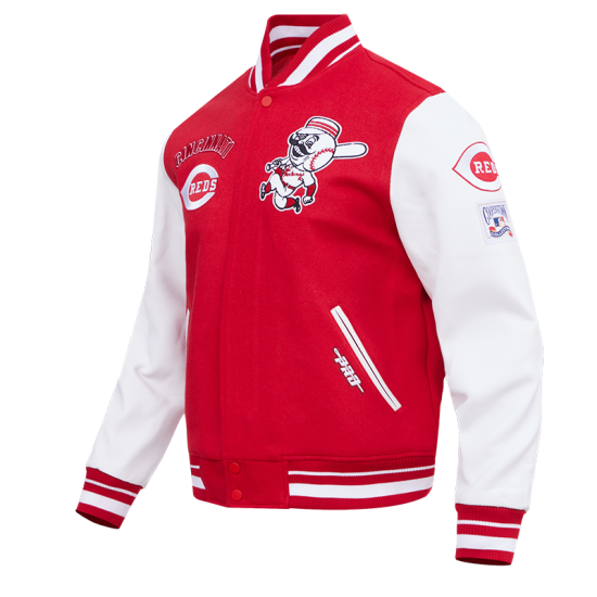 Cincinnati Reds Retro Classic Red Wool Varsity Jacket