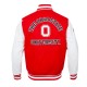 Classic Ohio State University Red and White Wool Varsity Jacket