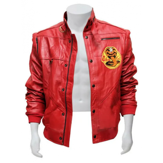 Cobra Kai Karate Kid Red Leather Jacket