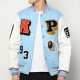 Crazy Patch Bape Wool Varsity Blue Jacket