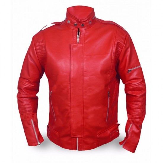 Daft Punk Red Leather Jacket Red Electroma Hero Robot Rivet Jacket