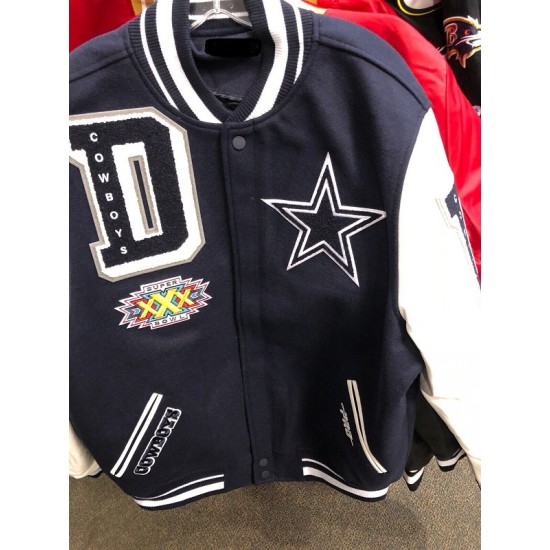 Dallas Cowboys Mash Up Navy Blue Jacket