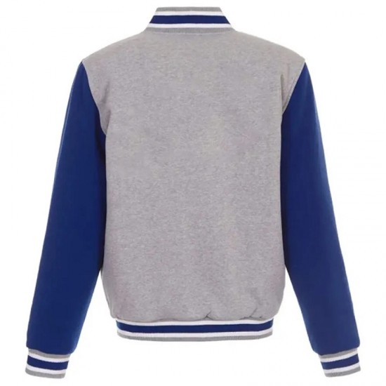 Dallas Mavericks Gray and Royal Varsity Wool Jacket