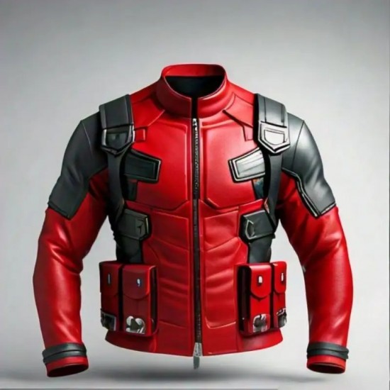 Deadpool And Wolverine 2024 Ryan Reynolds Leather Jacket