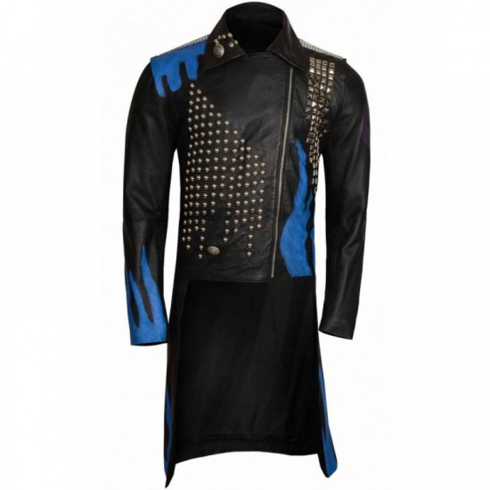 Descendants 3 Movie Hades Leather Coat Studded Halloween Cosplay Costume