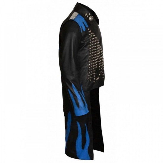 Descendants 3 Movie Hades Leather Coat Studded Halloween Cosplay Costume