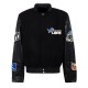 Detroit Lions Black Biker Varsity Jacket