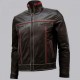 Double Stitched Men's Brown Leather Jacket