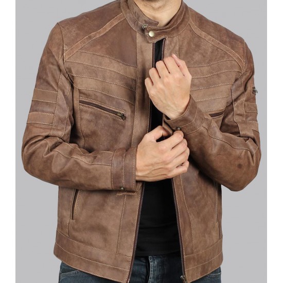 Douglas Brown Leather Jacket Men's