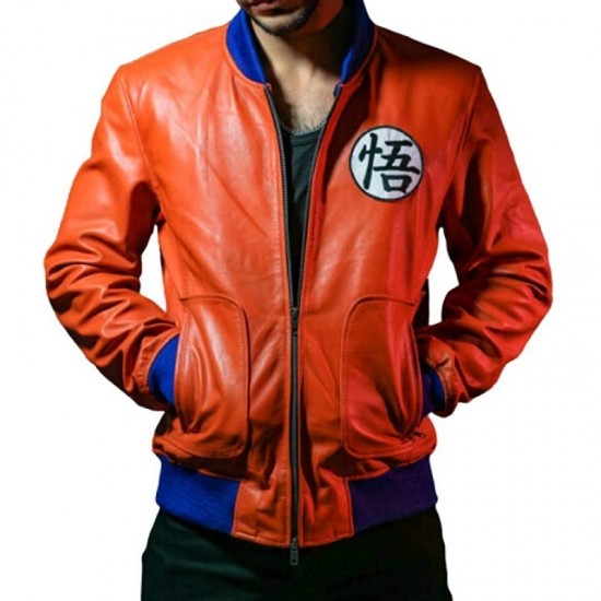 Dragon Ball Z Super Broly Goku Orange Leather Jacket