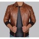 Ernest Brown Lambskin Mens Bomber Leather Jacket