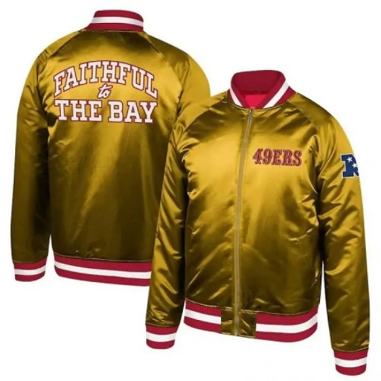 Faithful To The Bay Golden Satin Jacket