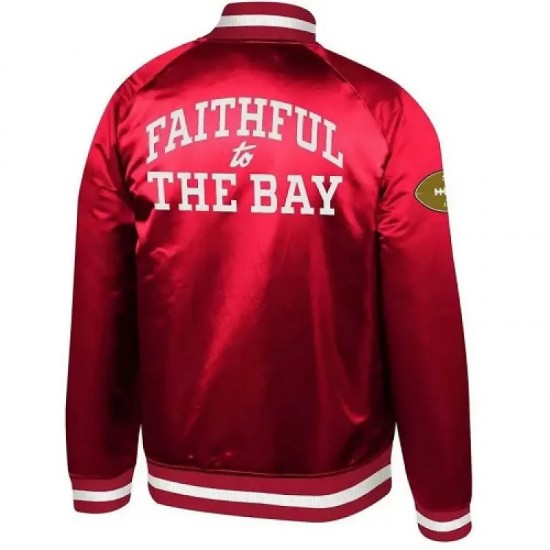 Faithful To The Bay Red Satin Jacket