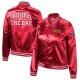 Faithful To The Bay Red Womens Satin Jacket