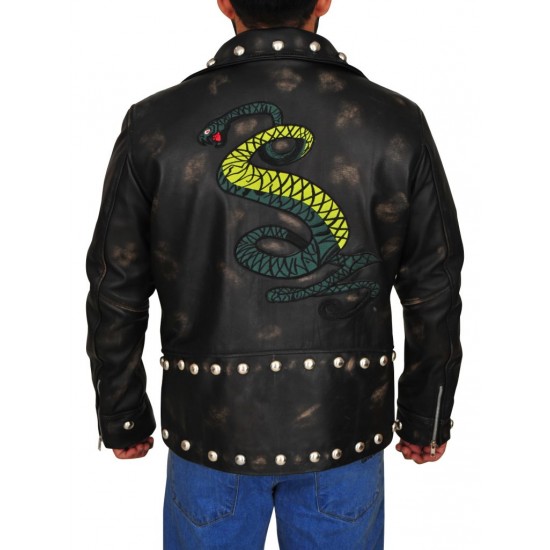 Fallout Tunnel Snakes Rule Black Leather Jacket