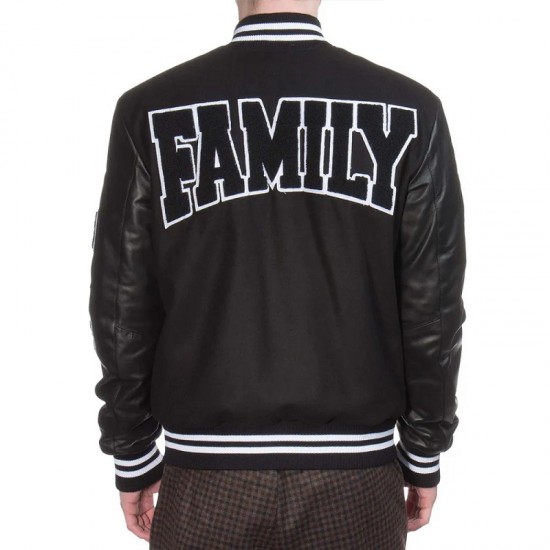 Family First Black Varsity Jacket