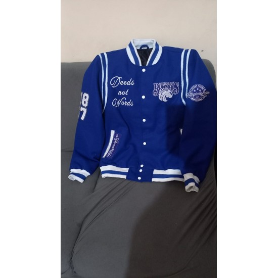 Fayetteville State University Unisex Blue Varsity Jacket