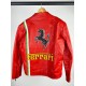 Ferrari 90s Red Leather Jacket