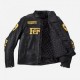 Ferrari Black Leather Motorcycle Biker Jacket