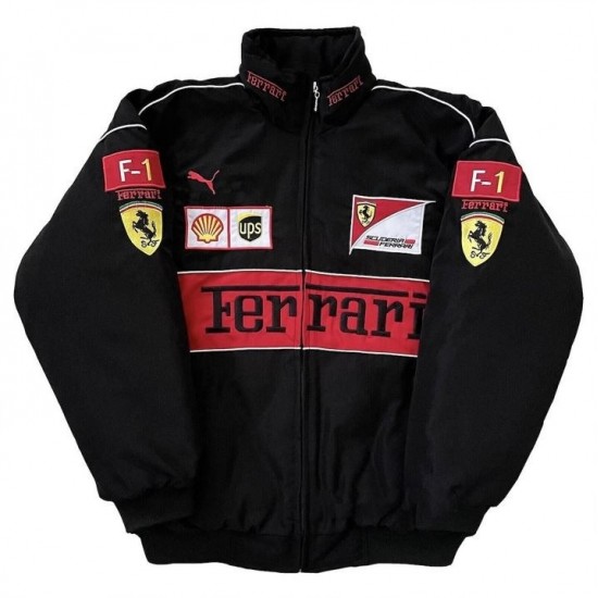 Ferrari Vintage Black Racing Jacket