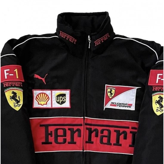 Ferrari Vintage Black Racing Jacket