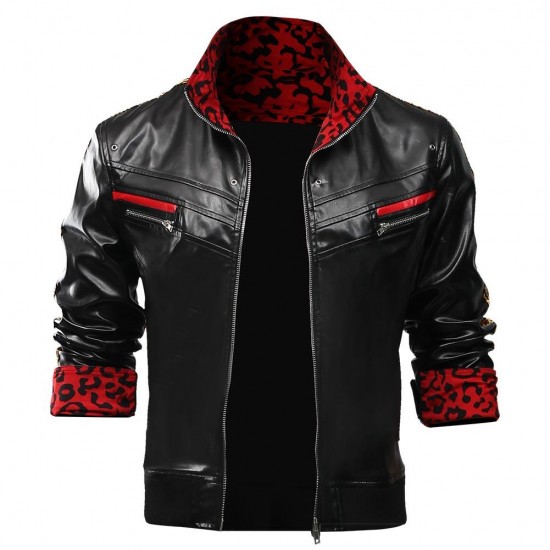 Leslie Kyle Final Fantasy VII Remake Leather Jacket