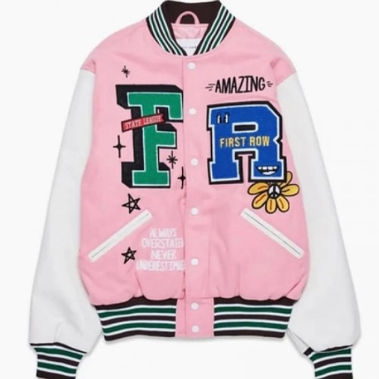 First Row Varsity Pink Jacket