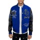 George V Panther Blue Wool Varsity Jacket