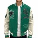 George V Panther Green Wool Varsity Jacket