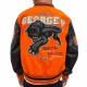 George V Panther Orange Wool Varsity Jacket