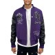 George V Panther Purple Wool Varsity Jacket