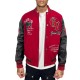 George V Panther Red Wool Varsity Jacket