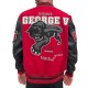 George V Panther Red Wool Varsity Jacket