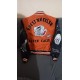 Ghost Wheelers Orange Letterman Varsity Jacket