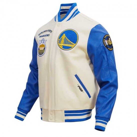 Golden State Warriors Pro Standard Retro Classic Varsity Full-Zip Jacket