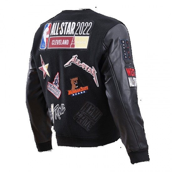 HBCU All Star East West Logo Black Varsity Jacket