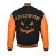 Halloween Pumpkin Black and Orange Varsity Jacket