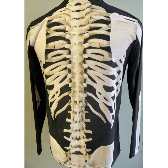 Halloween costume skeleton Polyester Unisex longsleeve shirt