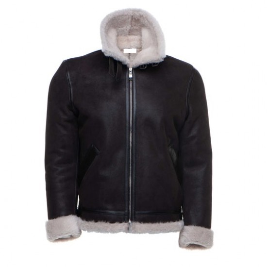 Hampton's Classic Brown B-3 Bomber Aviator Shearling Jacket