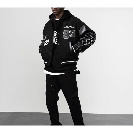 Harsh And Cruel Embroidered Clouds Black Jacket